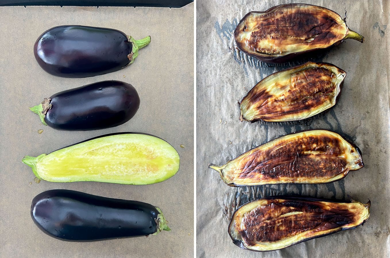 How to roast eggplants