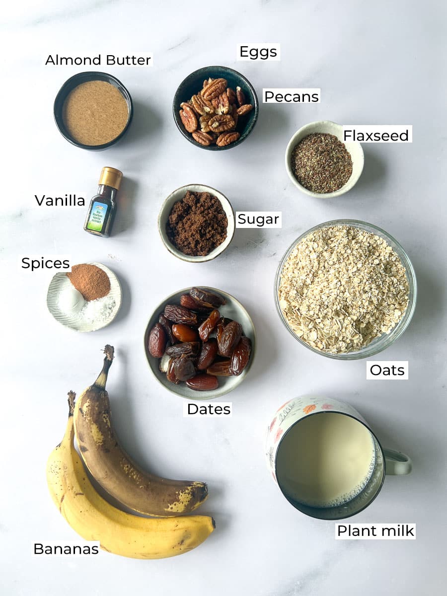 Salted Date Caramel Baked Oats Ingredients