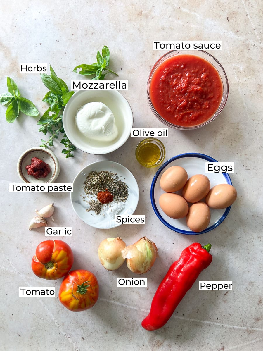 One-pan Italian Baked Eggs Ingredients