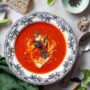Simply amazing Tomato Soup from Fresh Ripe Tomatoes is delicious. Just 15 minutes and a couple of ingredients to make it, quick & easy! | www.vibrantplate.com